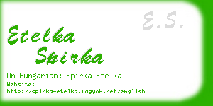 etelka spirka business card